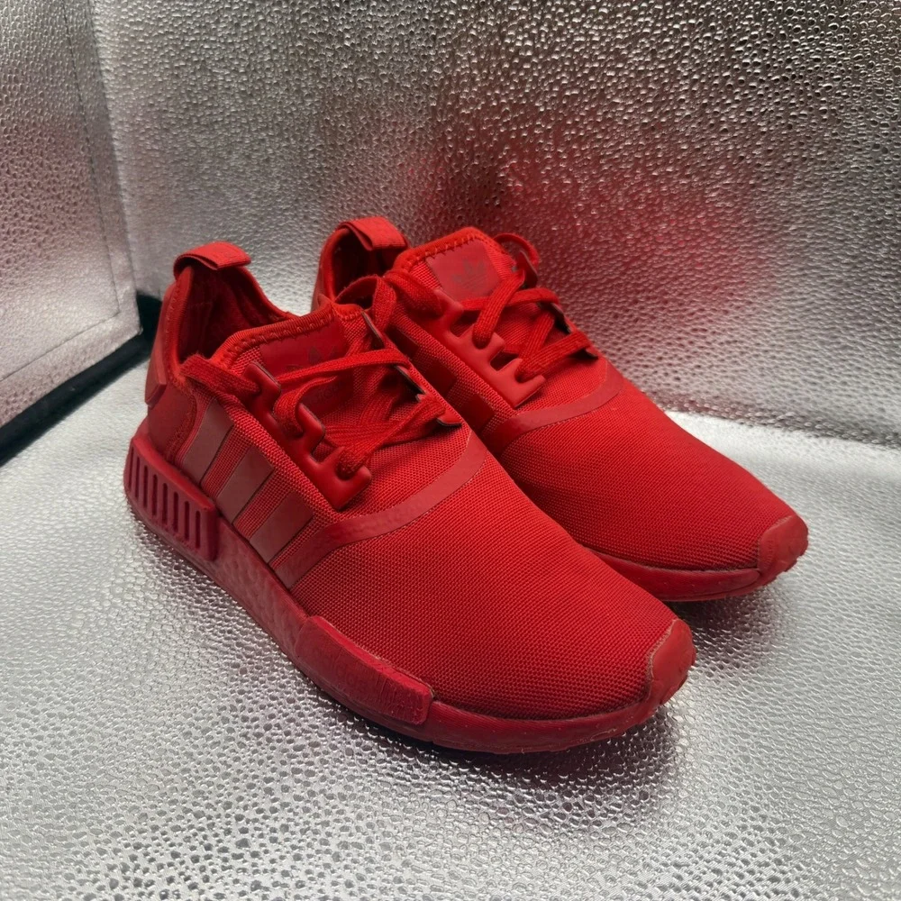 Size 8 Adidas NMD R1 Sneakers Mens Red Good Triple Red FV9017 Boost Runner